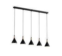 Lindby Lámpara colgante Arina (Moderno) en Negro hecho de Metal e.o. para Salón & Comedor (5 llamas, E14) lámpara techo