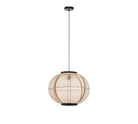 Lindby Lámpara colgante Aurinil (Tradicional) en Marrón hecho de Textura, Tela Tejido Seda e.o. para Salón & Comedor (1 llama E27) lámpara