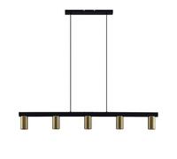 Lindby Lámpara colgante Baliko (Moderno) en Negro hecho de Metal e.o. para Salón & Comedor (5 llamas, GU10) lámpara techo