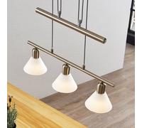 Lindby Lámpara colgante Delira 3 luces, níquel