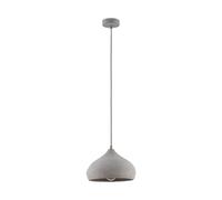 Lámpara colgante Lindby Morton, Ø 29 cm, gris, hormigón, E27