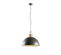 Lámpara colgante Lindby Holgar, verde, madera, metal, Ø 45 cm, E27