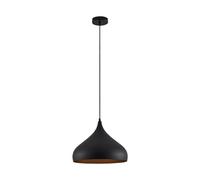 Lindby Lámpara colgante Ritana (Moderno) en Negro hecho de Aluminio e.o. para Salón & Comedor (1 llama, E27) lámpara techo