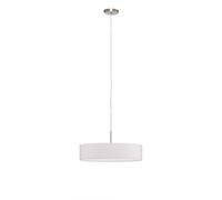 Lámpara colgante 'Sebatin' (Moderno) en Blanco hecho de Textura, Tela, Tejido, Seda e.o. para Cocina (3 llamas, E27) de Lindby | lámpara colgante textil, plafón, lámpara de techo textil, lámpara