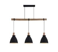 Lindby Lámpara colgante Trebale en Negro hecho de Metal e.o. para Salón & Comedor (3 llamas, E27) lámpara techo