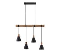 Lindby Lámpara colgante Trebale en Negro hecho de Metal e.o. para Salón & Comedor (4 llamas, E14) lámpara techo