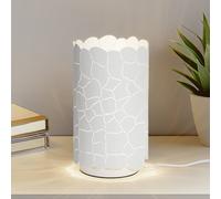 Lindby lámpara de mesa Aralena, blanca, metal, altura 26,5 cm