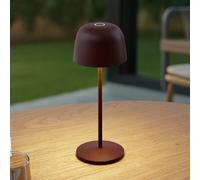 Lindby lámpara de mesa LED Arietty, marrón, atenuable, IP54