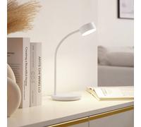 Lindby lámpara de mesa LED Maori, blanca, metal, CCT, atenuable