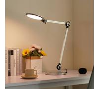 Lindby lámpara de mesa LED Nyxaris, plata, metal, CCT, 50 cm