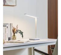 Lindby lámpara de mesa LED Rylas, blanca, USB, CCT