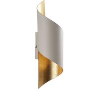Aplique de pared Vanni de Lindby, blanco/dorado, metal, altura 52 cm