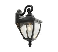 Lindby aplique para exterior Cerys, negro, plástico, altura 37 cm