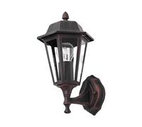 Lindby Lámpara de pared exterior Lamina en Marrón hecho Aluminio (1 llama, E27) lámparas para aplique lámpara LED exterior/fachada