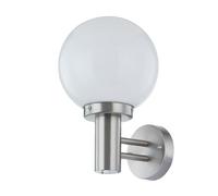 Lindby Lámpara de pared exterior Nada (Moderno) en Gris hecho Acero (1 llama, E27) lámpara para exterior/fachada casa terraza y balcón