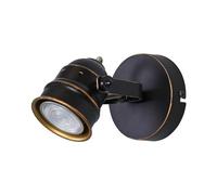 Lindby Lámpara de pared Leonor en Negro hecho Metal e.o. para Salón & Comedor (1 llama, GU10) aplique