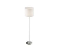 Lindby Lámpara de pie Everly (Moderno) en Blanco hecho Textura, Tela Tejido Seda e.o. para Salón & Comedor (1 llama E27) lámpara