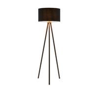 Lindby Lámpara de pie Majken en Negro hecho Madera e.o. para Salón & Comedor (1 llama, E27) lámpara madera