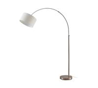 Lindby Lámpara de pie Railyn (Moderno) en Blanco hecho Textura, Tela Tejido Seda e.o. para Salón & Comedor (1 llama E27) lámpara arco