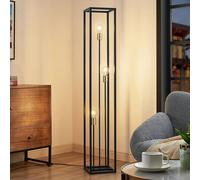 Lindby lámpara de pie Tiliane, negra, metal, 3 luces, 153cm