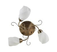 Lindby Lámpara de techo Amedea en Bronce hecho Vidrio e.o. para Salón & Comedor (3 llamas, E14) lámpara