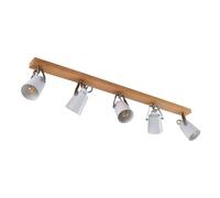 Lindby Lámpara de techo Blana en Marrón hecho Madera e.o. para Salón & Comedor (5 llamas, E14) lámpara