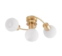 Lindby Lámpara de techo Ciala (Moderno) en Dorado hecho Vidrio e.o. para Salón & Comedor (3 llamas, E14) lámpara