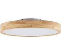 Lámpara LED de techo Lindby Lanira, Ø 50 cm, madera, control remoto, CCT
