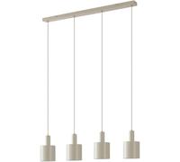 Lámpara colgante Lindby Ovelia, beige, 4 luces, metal, E27