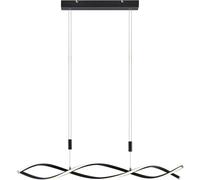 Lámpara colgante LED Lindby Welina, negra, hierro, regulable