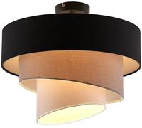 Lámpara de techo Lindby Coria, negro/gris/blanco, Ø 40 cm, E27