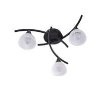 Lindby Lámpara de techo Della (Tradicional) en Negro hecho Vidrio e.o. para Salón & Comedor (3 llamas, E14) lámpara