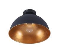 Lindby lámpara de techo en negro, oro mate, plafón | lámpara de salón, e27, moderno para sala de estar, salón, pasillo, dormitorio, comedor