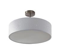 Lindby lámpara de techo en níquel satinado, blanco, plafón | lámpara de salón, e27, 3 bombillas, moderno, de tela para sala de estar, salón, dormitorio, pasillo, comedor