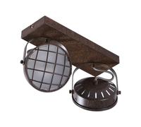 Lindby lámpara de techo en óxido, blanco, foco | lámpara de cocina, g9, 2 bombillas, diseño industrial para sala de estar, salón, comedor