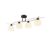 Lindby Lámpara de techo Leanda (Moderno) en Bronce hecho Vidrio e.o. para Salón & Comedor (4 llamas, E14) lámpara