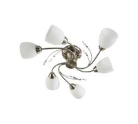 Lindby Lámpara de techo Tatas (Moderno) en Gris hecho Vidrio e.o. para Salón & Comedor (6 llamas, E14) lámpara