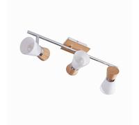 Lindby Lámpara de techo Vivica en Marrón hecho Vidrio e.o. para Salón & Comedor (3 llamas, E14) lámpara madera