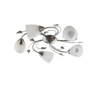 Lindby Lámpara de techo Yannie en Gris hecho Metal e.o. para Salón & Comedor (5 llamas, E14) lámpara