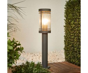Lindby lámpara sobremuro Djori, 50 cm, antracita, acero inoxidable, E27