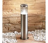 Lindby Lámpara sobremuro Hanneli de acero inoxidable, redonda True