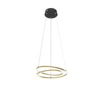 Lindby LED Lámpara colgante Davian (Moderno) en Dorado hecho de Aluminio e.o. para Salón & Comedor (1 llama, lámpara, techo