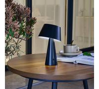 Lindby LED lámpara solar de mesa Lirinor plástico negro 13 cm
