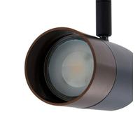 Lindby - Linaro Foco de carril GU10 Negro/Marrón