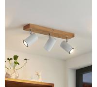 Lindby Maniva downlight de techo, 44 cm, 3 luces, blanco, GU10