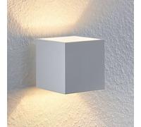 Lindby Mirza aplique de aluminio, angular, blanco