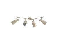 Lindby downlight de techo Ovelia, beige, 4 luces, hierro, E27