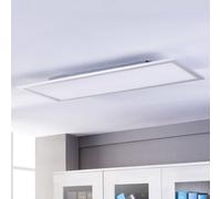 Lindby panel LED Livel, 4000K, 120cm x 30cm, plata, metal