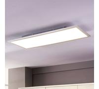 Lindby panel LED Livel, juego de 2, 4.000 K, 80 x 30 cm, plateado