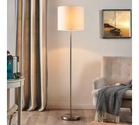 Lindby Parsa lámpara de pie, blanco, textil, altura 167cm, E27